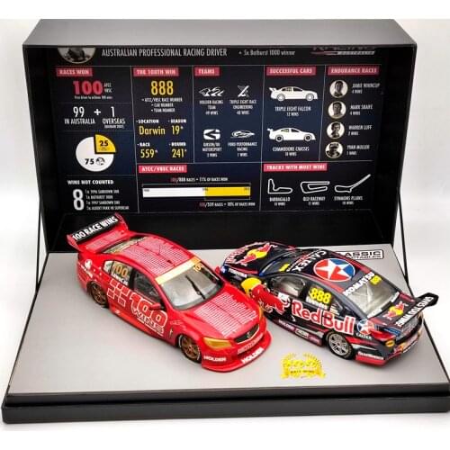 Classic Carlectables 18599 1:18 Craig Lowndes 100 ATCC/V8 Supercar Race Wins Twin Set Limited Diecast Model Collection Auto Gift