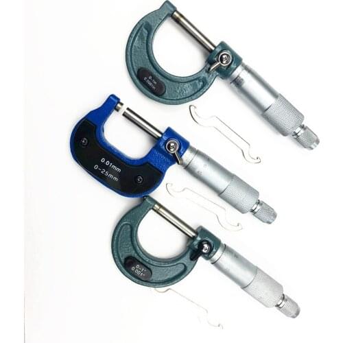 0-25mm 0.01mm metric outside micrometer 0-1inch 0.001" micrometer 0.001" thickness caliper Gauge Vernier Caliper Measuring Tools