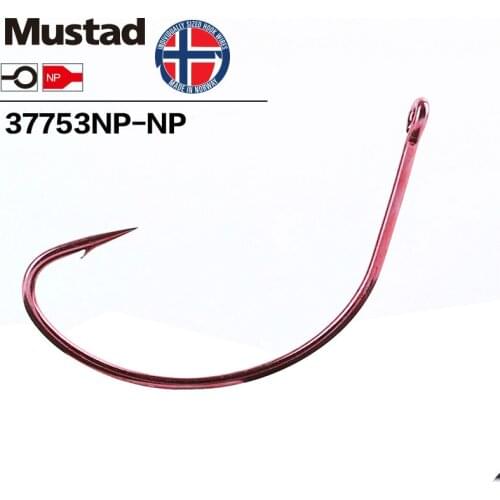 Mustad Norway Origin Wide Gap KAHLE Jig Hook Baits Herring Sturgeon Fishing Hooks, 6-7/0#,37753NP-NP