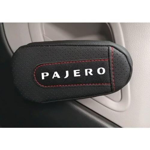 Pu Leather Thigh Support Knee Pad Car Door armrest pad Interior Car Accessories For Mitsubishi Pajero