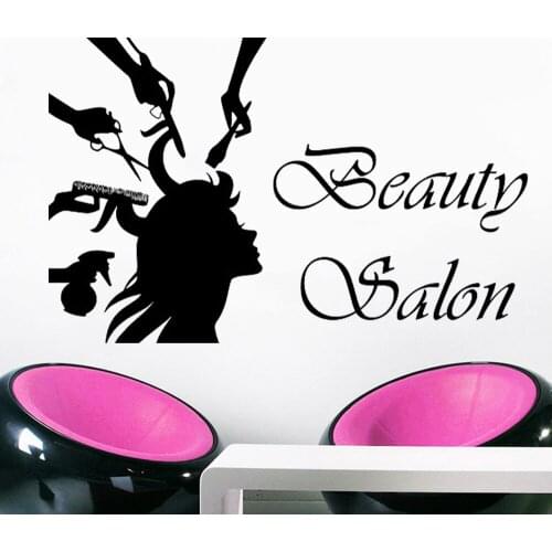 Wall Decal Vinyl Sticker Decals Beauty Salon Girl Woman Face Art charm generous beauty salon Decor Art Design decals yw134
