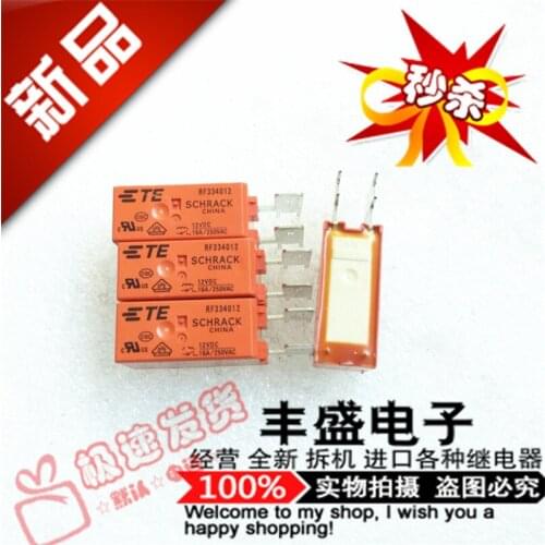 Original new 100% RF334012 import 16A 250VAC 12VDC one group normally open relay RF900020