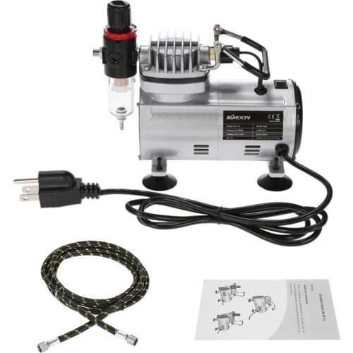 KKmoon Professional Air Compressor Set Hobby Paint Spray Set Air Compressor Nail Art Sprayer For Painting with Braided Air Hose