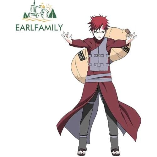 EARLFAMILY 13cm x 8.6cm for Gaara Transparent Background Car Sticker DIY Car Accessories Waterproof Decals Windshield
