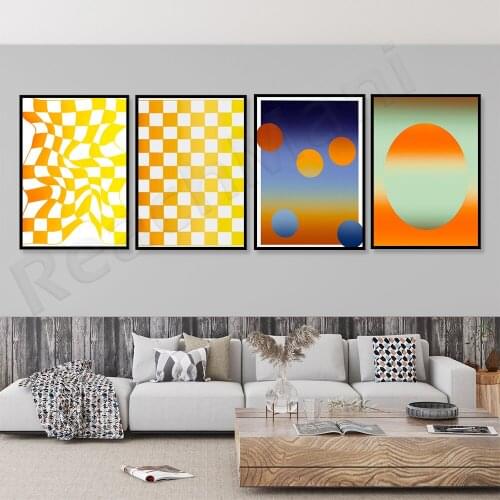Grid, wall art, modern gradient wall art, printable art, minimalist gradient earth tone sunset landscape geometric decoration, g