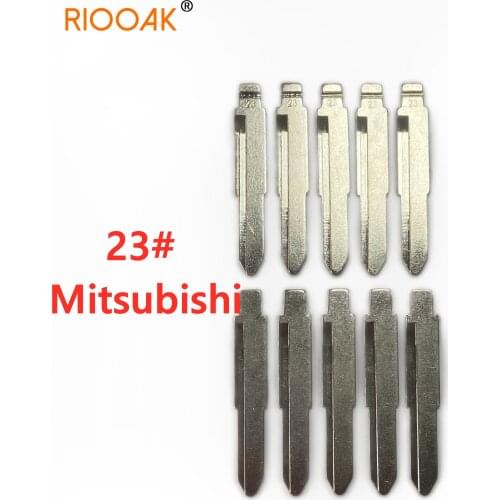 RIOOAK 10 pcs/lot #23 Metal Blank Uncut Flip KD/VVDI Remote Key Blade for Mitsubishi Replacement Interior Accessories