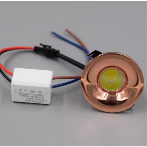 Dimmable Mini COB 5W LED Spotlights Cabinet Spot light Lamps Foyer living sitting recessed Black/White/Gold/Rose Led Down light