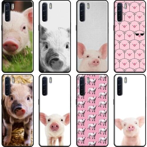 Cute Cartoon Pig Cover For OPPO A5 A9 A31 A53 2020 A1K A5S A15 A52 A72 A83 A91 F5 F7 Reno 2 Z 4 Pro Case