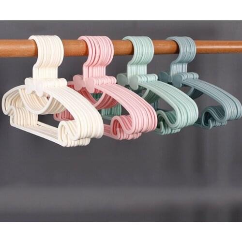 5/10/20pcs Kids Clothes Hanger Racks Household Portable Display Hangers Hook Windproof Children Baby Coats Clothing Hanger