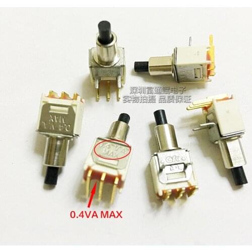 [VK] ORIGINAL American small button switch TP12SH9ABE self reset switch 3 feet gold plated foot button switch