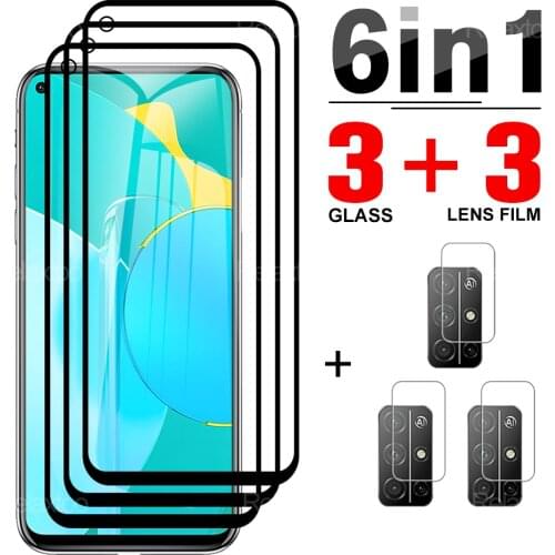 6-in-1 Cover Tempered Glass For Honor 10 10i Screen Protector For Honor 20 Pro 30 30s Global Version Phone Camera Protector Lens