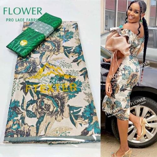 Green 2.5+2.5 Yards Unique Design Net Mesh Lace With Embroidery For Women Sewing Party Clothing Top Class Organza Brocade Laces