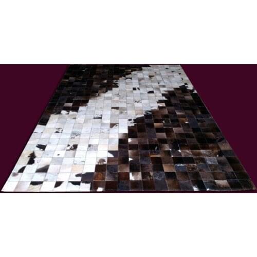 2018 free express delivery 1 piece 100% natural cowhide leather rubber backed carpet tiles