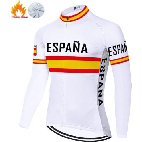 2021 Spain Winter Thermal Fleece Maillot Ciclismo Hombre Maillot Velo Homme Camisa Ciclismo Masculina 자전거의류 Cycling Jersey
