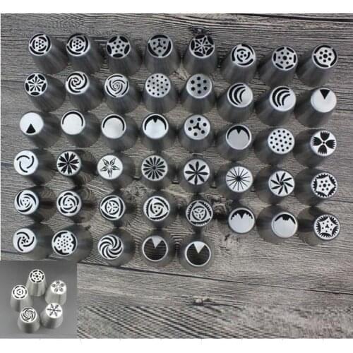 50Pcs/Lot Russian Tulip Nozzles Cake Cupcake Decorating Icing Piping Nozzles