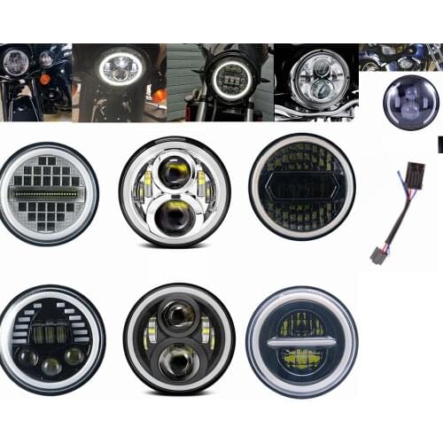 7" Round LED Projection Headlight For 2012-2016 Harley FLD ,for Davidson Touring Rod FatBoy Heritage Softail Slim Deluxe