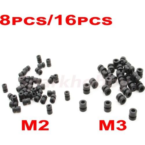 8PCS/16PCS M2 M3 Rubber Shock Absorber ball Shock Damping Ball Anti-vibration Ball for F3 F4 F7 Flight Control Damping RC FPV