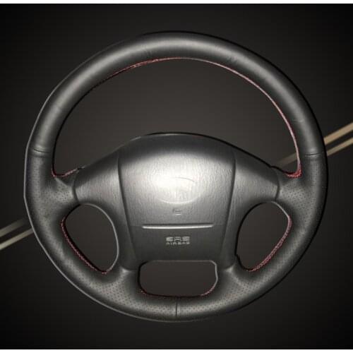 Auto Braid On The Steering Wheel Cover for Hyundai Sonata Old Sonata 2005 Car Braiding Wheel Covers Styling Interior Accessory