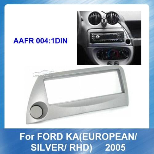 Car Radio Audio Big Screen Fascia Frame Adapter for FORD Ka 2005 EUROPEAN SILVER RHD Stereo Fascia Dash Trim Installation Kit