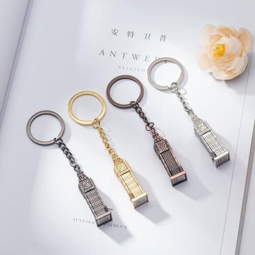 FREE SHIPPING BY DHL 100pcs/lot New Zinc Alloy British Souvenirs Keychains Metal Big Ben Keyrings Metal London Keyholders Gifts