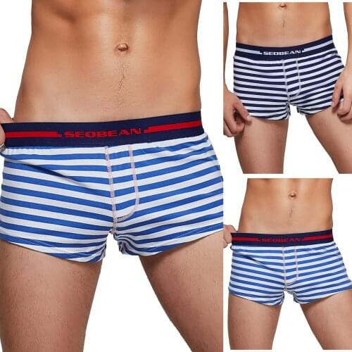 Boxer mens underwear men cotton underpants male pure panties Striped Pajama Pants Casual Printed Leggings Panties Boxershorts