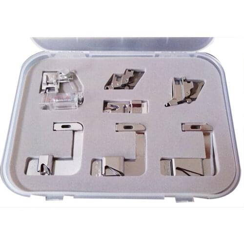 DOMESTIC SEWING PRESSER FOOT Adjustable Bias Binder Foot Rolled Hem foot SEWING FEET KITS 007-001