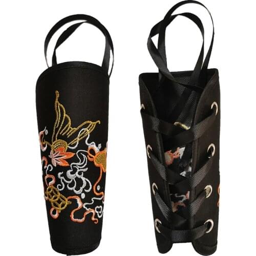 Black ming dynasty warrior wrist guard vintage swordsman clothing accessories TV Movie Play ancient chinese male cosplay