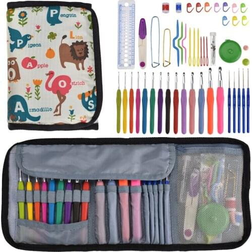 Colorful crochet knitting set DIY accessories storage bag for hook and knitting Knitting tools and accessories corochet so weave