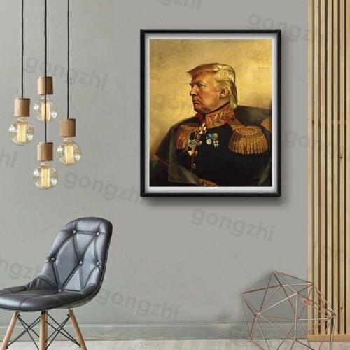 Home Decor Art Posters On The Wall Donald Trump Portrait Canvas Painting American President Pictures and Prints Without Frame