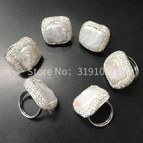 White pillow marriage proposal marriage stainless steel pearl ring simple fashion romantic ring