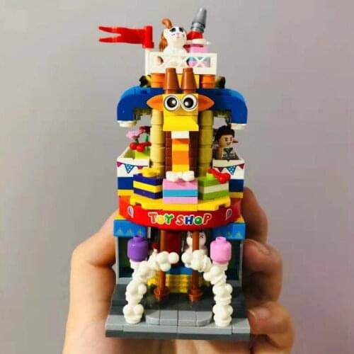 Mini City Scene Building Blocks Gaming Room Compatible Legoinglys Architecture Diy Bricks Kids Educational Toys Christmas Gifts