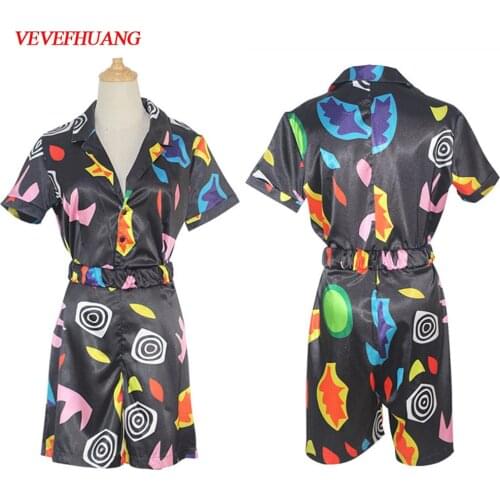 VEVEFHUANG Halloween Cosplay Costume Character Eleven Carnival Party Christmas Dress up V-neck Jumpsuit Stranger Things Season 3