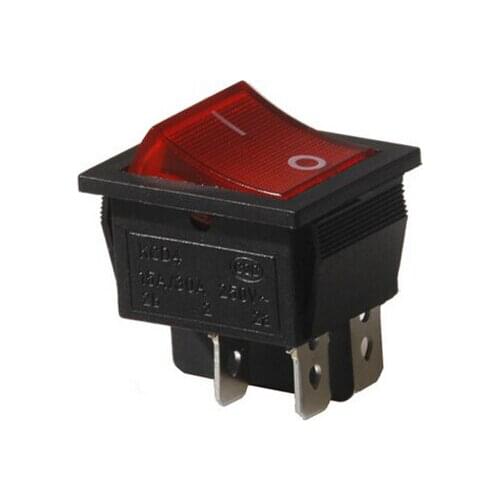 Rocker switch 4 pins KCD4 201N KCD2 with light