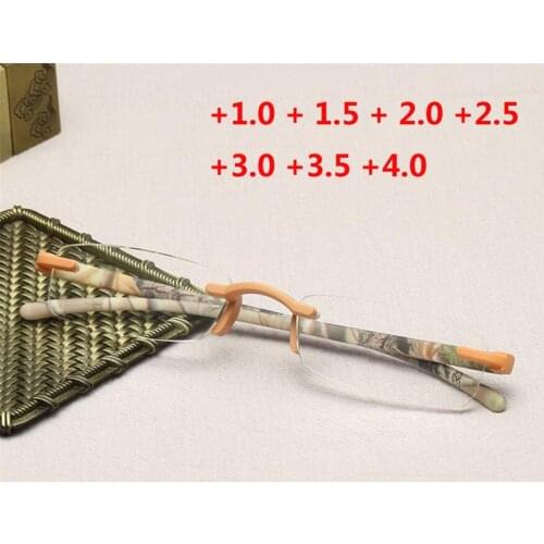Small Rimless PC Lenses Reading Glasses Women Men Frameless Hyperopia Eyeglasses Magnifier +1.0 +1.5 +2.0 +2.5 +3.0 +3.5 +4.0
