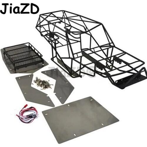 Alloy Metal Roll Cage Chassis Frame Body With roof Rack Metal Sheets for 1/10 Axial Wraith RC Car Rock DIY Crawler Racer Parts