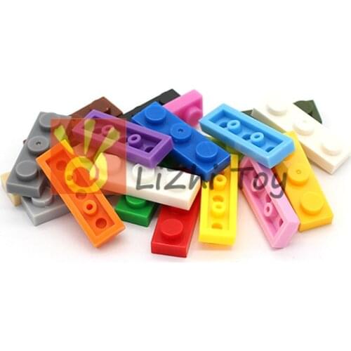 Moc tiles Plate 1x3 3623 Short piece DIY enlighten block bricks Compatible With Assembles Particles 100pcs