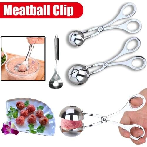 New Stainless Steel Meatball Clip DIY Fish Meat Rice Ball Maker Meatball Mold Cooking Tools Kitchen Bakeware Accessiores