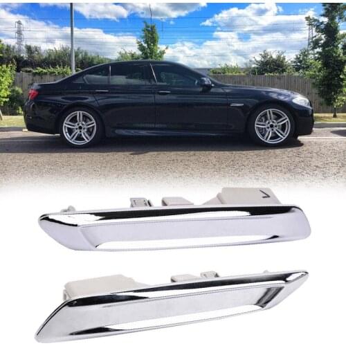 NEW-Car Front Left & Right Chrome Fender Trim Molding For-BMW F10 F11 528I 535I 51137336645 51137336646