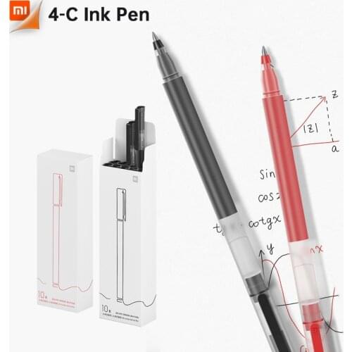 Original Xiaomi Mi High-Capacity Ink Pen Black Red 0.5mm 4x Write Length 4-Times Of Normal Smoother Longer Fast Dry Spring Head