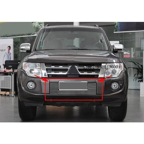 High quality Stainless Steel Front Grille Around Trim Racing Grills Trim For Mitsubishi Pajero