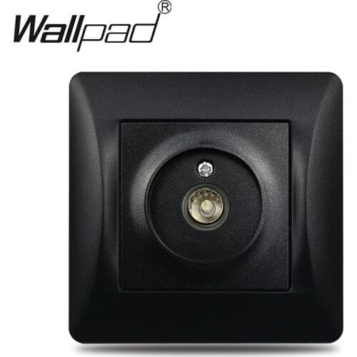 Television Socket Classic Desgin Wallpad Matte Plastic Frame Black EU Standard Satellite TV Signal Outlet for EU Box