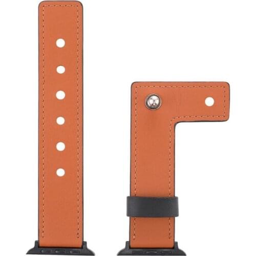 For Apple Watch Newest Genuine Leather Button Buckle Watch Band Strap For Apple Series 1 2 3 iWatch Watchband Wrist 38mm 42mm