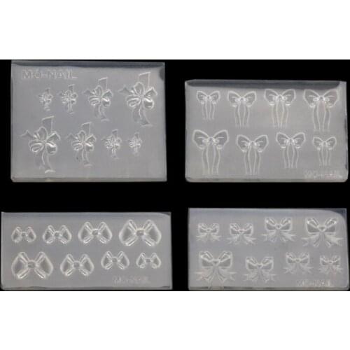Handmade Super Mini Bowtie Ribbon Silicone Resin Mold Small Bowknot Nail Art Decor Resin Casting Mold Art Craft Tools