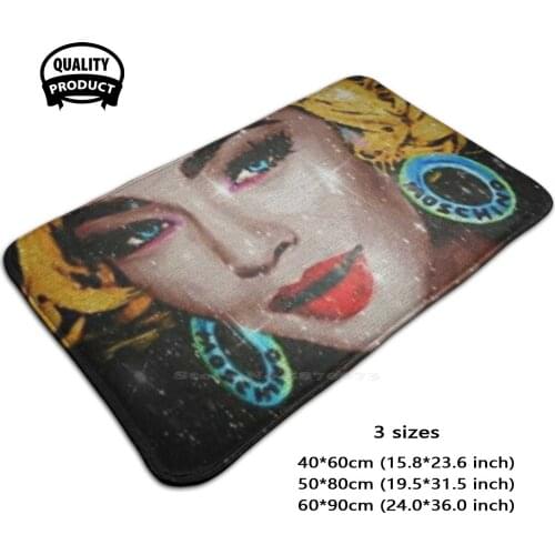 Gigi Comfortable Door Mat Rug Carpet Foot Pad Gigi Hadid Pop Art Brand Fashion Trend Model Famous Celebrity Love Movie Music