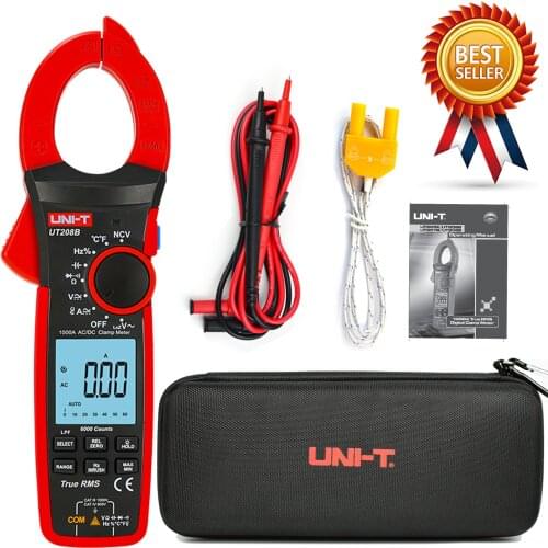 UNI-T UT206B / UT207B / UT208B 1000A True RMS Digital Clamp Meter; Intelligent Electrician Digital Display Universal Meter