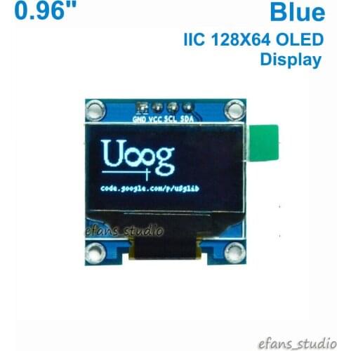 0.96" I2C IIC 128X64 Blue OLED LCD LED Display Module Screen SSD1306 For Arduino