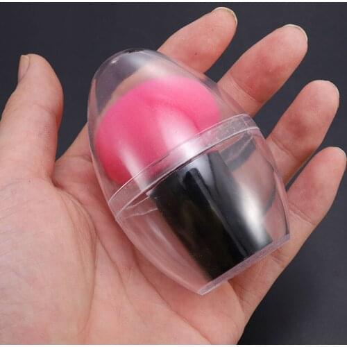 1Pcs Makeup Blender Puff Holder Empty Cosmetic Egg Shaped Rack Transparent Puffs Drying Holder Beauty Sponge Stand Travel Case