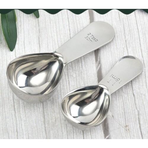 30ML Coffee Spoon 304 Stainless Steel Measuring Spoon With Scale Durable Seasoning Spoon Home Kitchen Coffee Shop Accessories