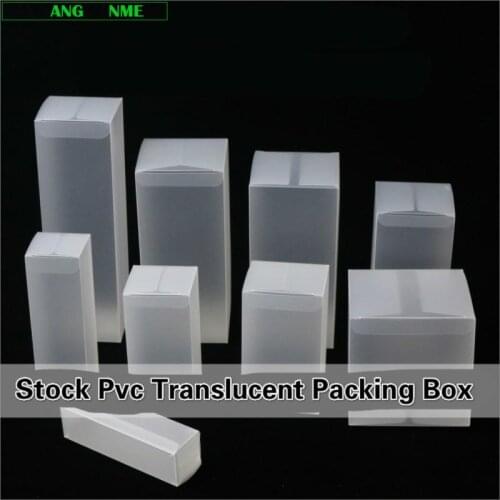 50pcs/lot NEW Stock Pvc Translucent Packing Box Pp Plastic Matting Box Rectangle Cosmetics Gift Box Pet Plastic Box Customize