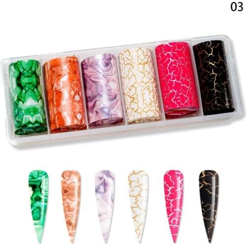 6Pcs Butterfly Floral Plaid Transfer Foil Nail Art Valentines Floral Leaves Starry Nail Foil Sticker Decal Adhesive Wraps